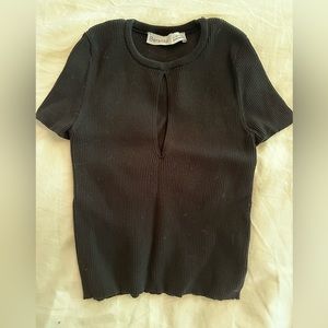 Bershka crop top with slit